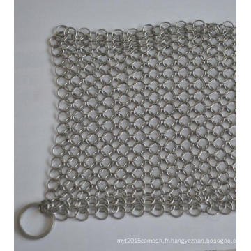 304 5 &quot;* 5&quot; nettoyeur de fonte d&#39;acier inoxydable d&#39;épurateur de Chainmail